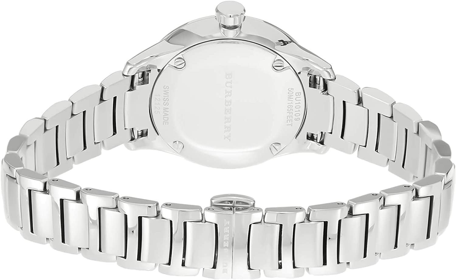 Burberry The Classic Silver Dial Silver Steel Strap Watch for Women - BU10108