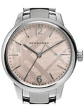  Shop Authentic Burberry The Classic Pink Dial Silver Steel Strap Watch for Women - BU10111 - Luxxuri