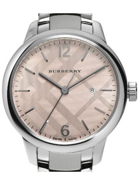  Shop Authentic Burberry The Classic Pink Dial Silver Steel Strap Watch for Women - BU10111 - Luxxuri