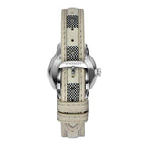  Shop Authentic Burberry The Classic Guilloche Silver Dial Grey Leather Strap Watch for Women - BU10113 - Luxxuri