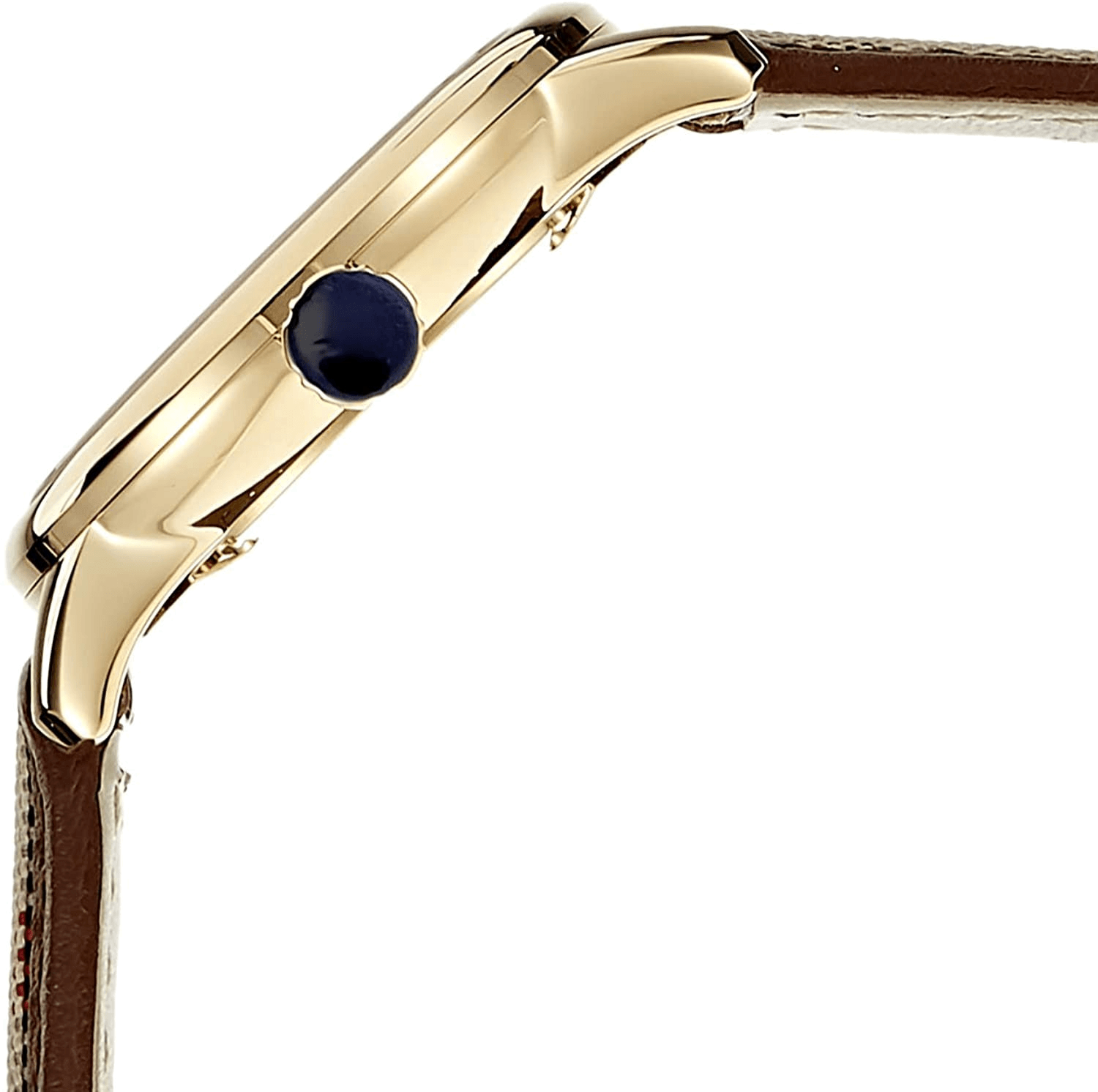 Burberry The Classic Gold Dial Brown Leather Strap Watch for Women - BU10114