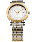 Burberry Heritage White Dial Two Tone Stainless Steel Strap Watch for Men - BU1358