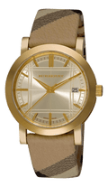 Burberry Heritage Silver Dial Leather Strap Watch for Women - BU1398