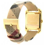  Shop Authentic Burberry Nova Gold Tone Square Dial Leather Strap Watch for Women - BU1582 - Luxxuri