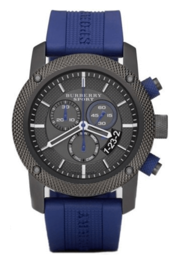  Shop Authentic Burberry Sports Chronograph Black Dial Blue Rubber Strap Watch for Men - BU7714 - Luxxuri