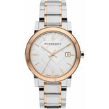  Shop Authentic Burberry The City White Dial Two Tone Steel Strap Watch for Women - BU9006 - Luxxuri