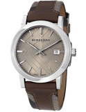  Shop Authentic Burberry The City Grey Dial Leather Strap Watch for Men - BU9020 - Luxxuri
