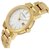  Shop Authentic Burberry The City White Dial Gold Steel Strap Watch for Women - BU9103 - Luxxuri