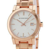  Shop Authentic Burberry The City White Dial Rose Gold Steel Strap Watch for Women - BU9104 - Luxxuri