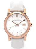  Shop Authentic Burberry The City White Dial White Leather Strap Watch for Women - BU9108 - Luxxuri