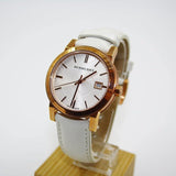  Shop Authentic Burberry The City White Dial White Leather Strap Watch for Women - BU9108 - Luxxuri