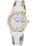  Shop Authentic Burberry The City White Dial White Leather Strap Watch for Women - BU9110 - Luxxuri