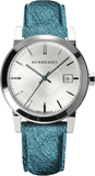  Shop Authentic Burberry White Dial Turquoise Leather Strap Watch for Women - BU9120 - Luxxuri