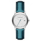  Shop Authentic Burberry White Dial Turquoise Leather Strap Watch for Women - BU9120 - Luxxuri