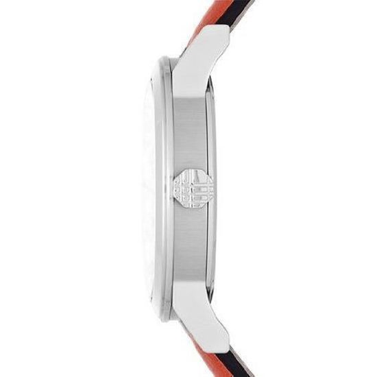  Shop Authentic Burberry The City Silver Dial Orange Leather Strap Watch for Women - BU9121 - Luxxuri