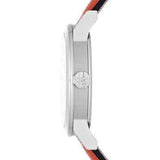  Shop Authentic Burberry The City Silver Dial Orange Leather Strap Watch for Women - BU9121 - Luxxuri