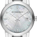  Shop Authentic Burberry The City Diamonds Silver Dial Silver Steel Strap Watch for Women - BU9125 - Luxxuri