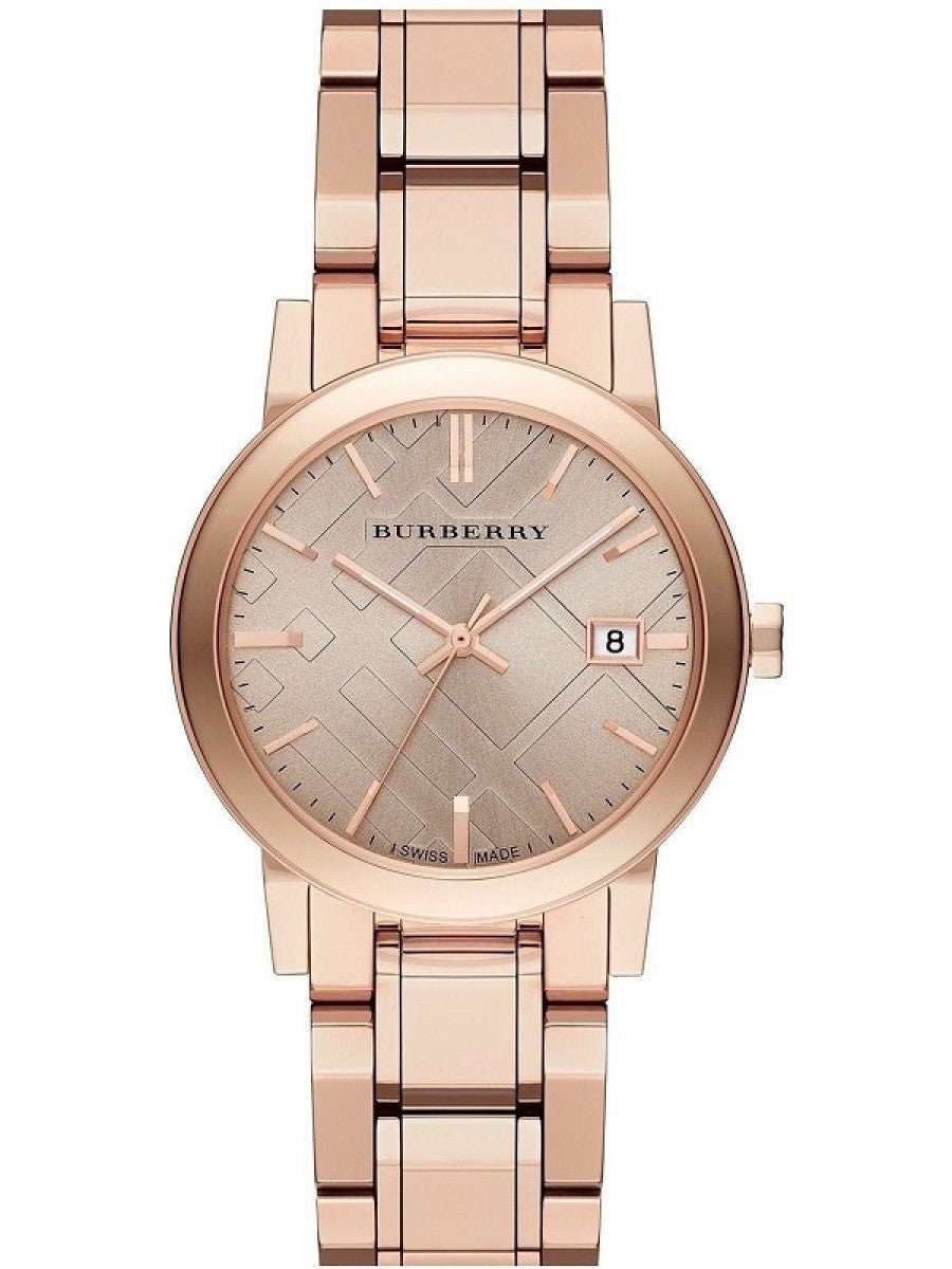  Shop Authentic Burberry The City Diamonds Rose Gold Dial Rose Gold Steel Strap Watch for Women - BU9126 - Luxxuri
