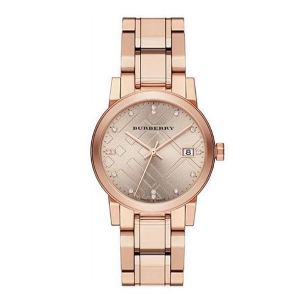  Shop Authentic Burberry The City Diamonds Rose Gold Dial Rose Gold Steel Strap Watch for Women - BU9126 - Luxxuri