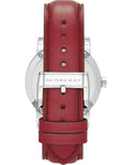  Shop Authentic Burberry The City Silver Dial Red Leather Strap Watch for Women - BU9129 - Luxxuri