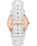  Shop Authentic Burberry The City Diamonds White Dial White Leather Strap Watch for Women - BU9130 - Luxxuri