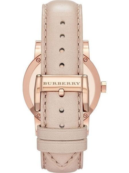  Shop Authentic Burberry The City Diamonds Beige Dial Beige Leather Strap Watch for Women - BU9131 - Luxxuri