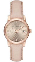  Shop Authentic Burberry The City Diamonds Beige Dial Beige Leather Strap Watch for Women - BU9131 - Luxxuri