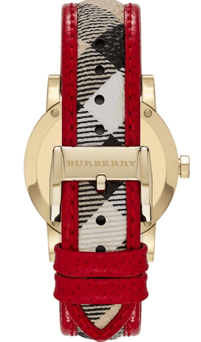  Shop Authentic Burberry The City Champagne Dial Leather Strap Watch for Women - BU9139 - Luxxuri