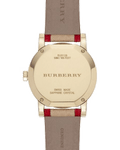 Burberry The City Champagne Dial Leather Strap Watch for Women - BU9139