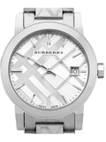  Shop Authentic Burberry The City White Dial Silver Steel Strap Watch for Women - BU9144 - Luxxuri