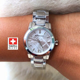  Shop Authentic Burberry The City Silver Dial Silver Steel Strap Watch for Women - BU9200 - Luxxuri