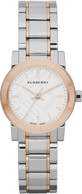 Burberry The City Silver Dial Two Tone Steel Strap Watch for Women - BU9205