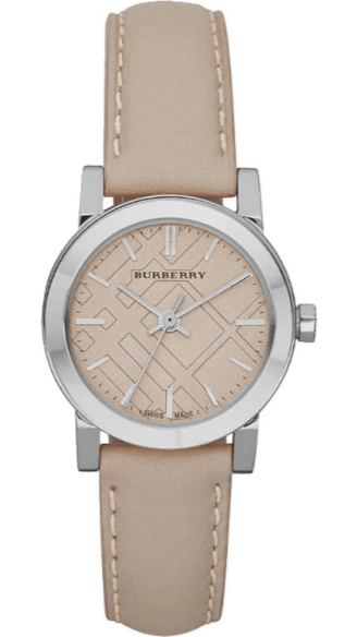  Shop Authentic Burberry The City Beige Dial Beige Leather Strap Watch for Women - BU9207 - Luxxuri