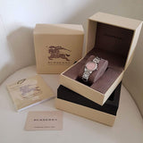  Shop Authentic Burberry The City Diamonds Pink Dial Silver Steel Strap Watch for Women - BU9223 - Luxxuri