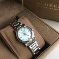  Shop Authentic Burberry The City Diamonds Mother of Pearl Dial Silver Steel Strap Watch for Women - BU9224 - Luxxuri