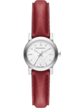 Burberry The City Silver Dial Red Strap Watch for Women - BU9232