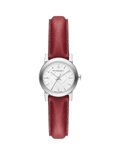 Burberry The City Silver Dial Red Strap Watch for Women - BU9232