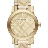  Shop Authentic Burberry The City Gold Dial Gold Steel Strap Watch for Women - BU9234 - Luxxuri