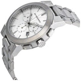  Shop Authentic Burberry The City Chronograph Silver Dial Silver Steel Strap Watch for Men - BU9350 - Luxxuri