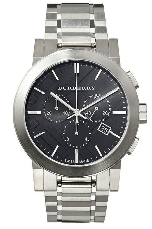  Shop Authentic Burberry The City Black Dial Silver Steel Strap Watch for Men - BU9351 - Luxxuri