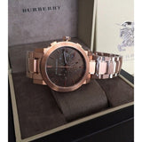  Shop Authentic Burberry The City Grey Dial Rose Gold Steel Strap Watch for Men - BU9353 - Luxxuri