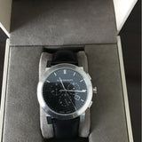  Shop Authentic Burberry The City Chronograph Black Dial Black Leather Strap Watch for Men - BU9356 - Luxxuri