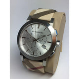  Shop Authentic Burberry The City Nova White Dial Checked Brown Leather Strap Watch for Men - BU9357 - Luxxuri