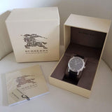  Shop Authentic Burberry The City Grey Dial Black Leather Strap Watch for Men - BU9359 - Luxxuri