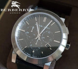  Shop Authentic Burberry The City Grey Dial Black Leather Strap Watch for Men - BU9359 - Luxxuri