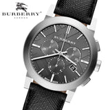 Shop Authentic Burberry The City Grey Dial Black Leather Strap Watch for Men - BU9359 - Luxxuri