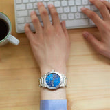  Shop Authentic Burberry The City Blue Dial Silver Steel Strap Watch for Men - BU9363 - Luxxuri