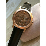  Shop Authentic Burberry The City Grey Dial Brown Leather Strap Unisex Watch - BU9755 - Luxxuri