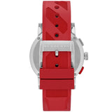  Shop Authentic Burberry City Sport Chronograph White Dial Red Rubber Strap Watch For Men - BU9809 - Luxxuri