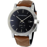  Shop Authentic Burberry The City Black Dial Brown Leather Strap Watch for Men - BU9905 - Luxxuri